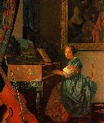 Johannes Vermeer, A Lady Seated at a Virginal